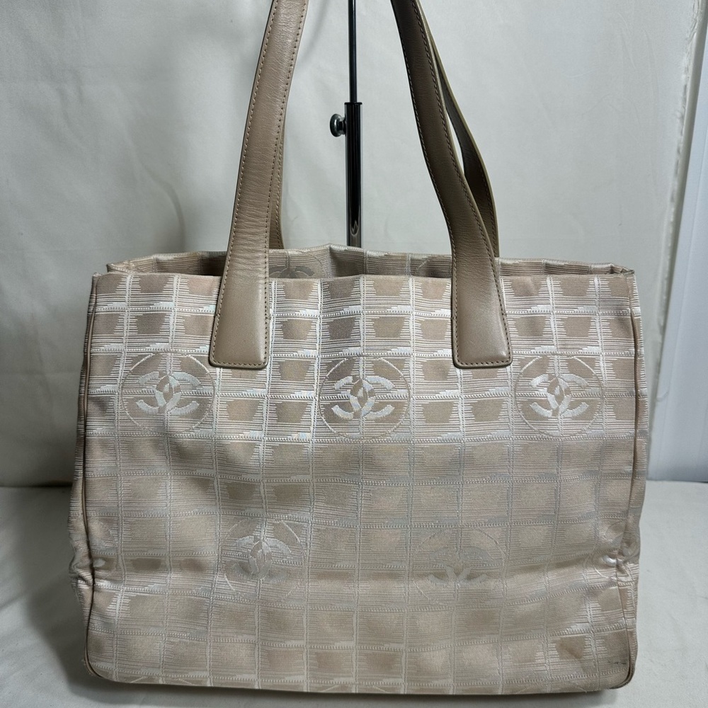 Chanel Tote Bag Beige Nylon